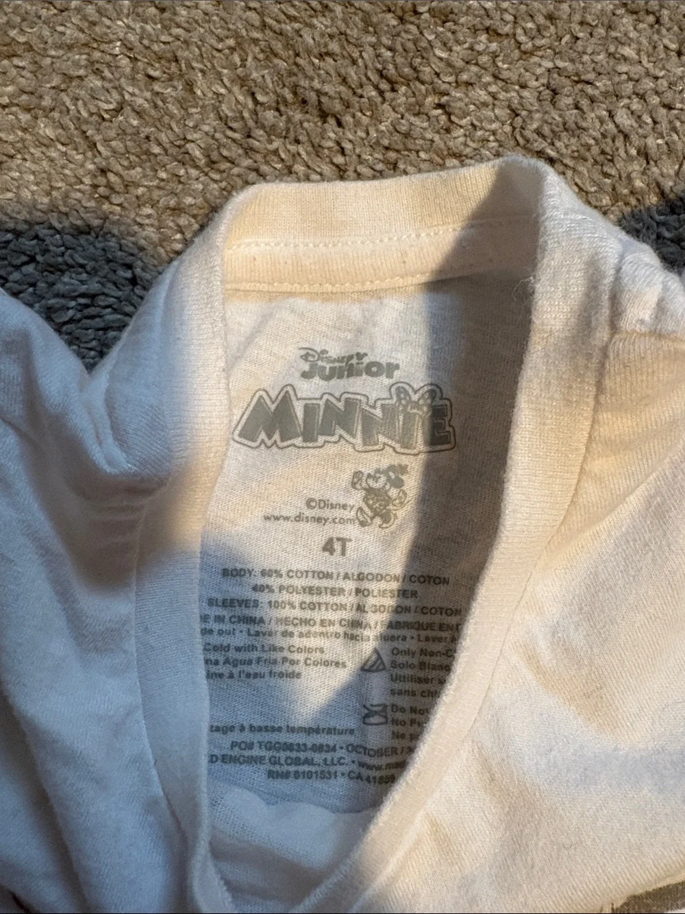 Disney Girls Cream Tee with Yellow Floral Skirt Matching Set